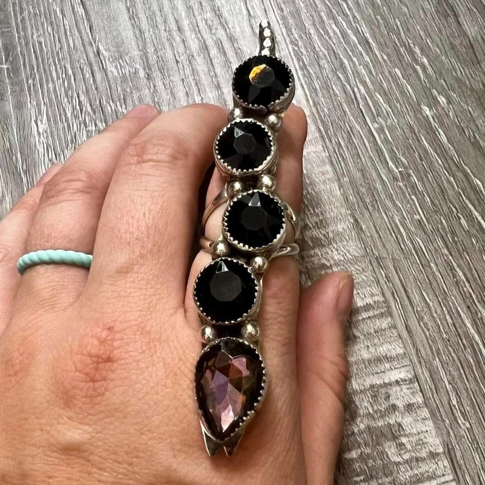 GORGEOUS! 925 Sterling Silver Diamante Snake Ring Size 9